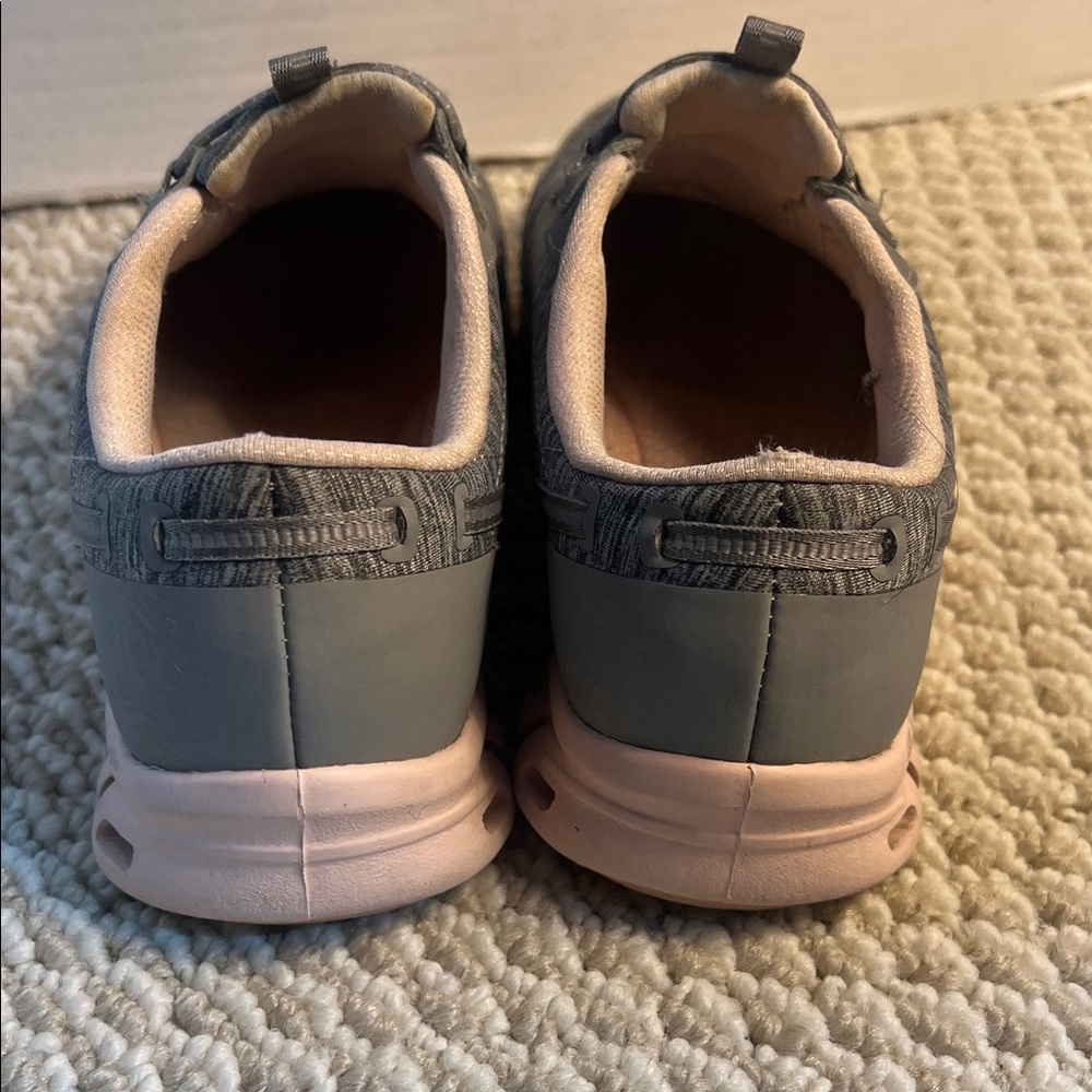 Skechers Gray and Pink Athletic Shoes - Picture 6 of 10